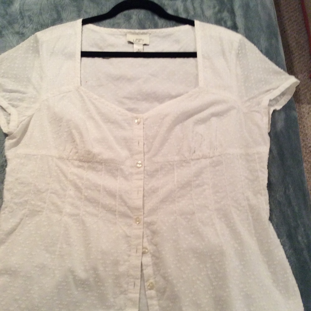Ann Taylor Loft white blouse